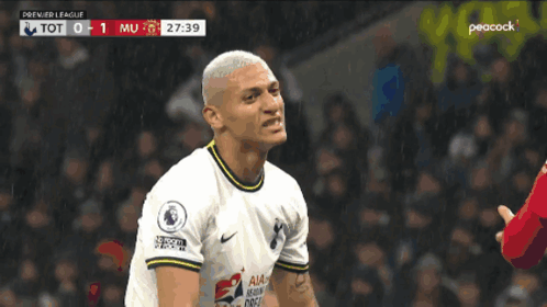 Soccer Player in White Jersey Peacock