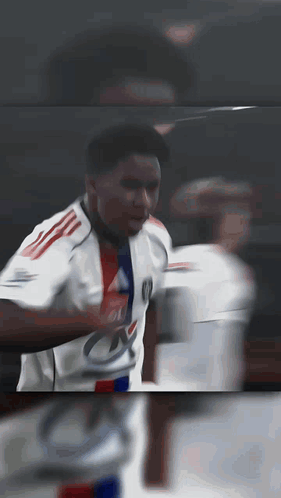 Soccer Player In White Jersey With Letter A GIF