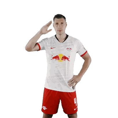 Soccer Player in White Red Bulls Shirt
