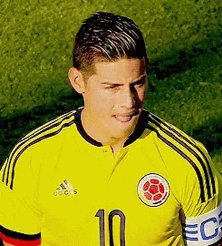 Soccer Player in Yellow Jersey Number 10