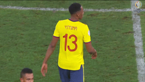Soccer Player In Yellow Jersey Number 13 GIF