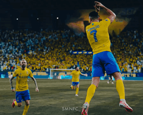 Soccer Player in Yellow Jersey Number 7