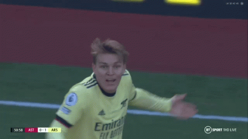 Soccer Player In Yellow Jersey Saying Emirates Better GIF