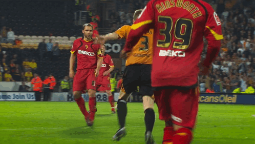 Soccer Player in Yellow Jersey Saying Sky