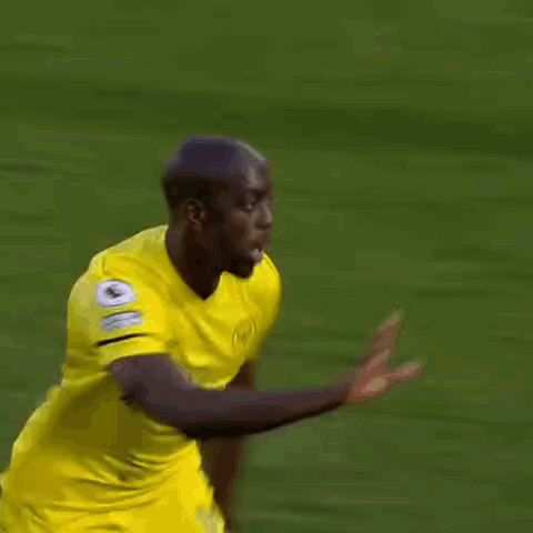 Soccer Player In Yellow Jersey With Star GIF