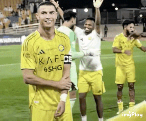 Soccer Player In Yellow Kafc Shg Shirt GIF