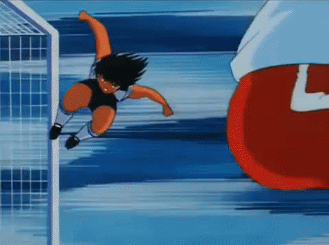 Soccer Player Jumping Over Goal