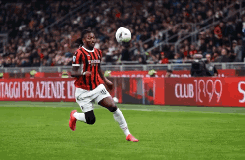Soccer Player Kicking Ball Before Club 1899 Advertisement GIF