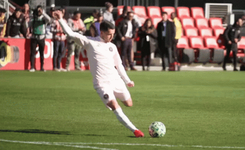 Soccer Player Kicking Ball