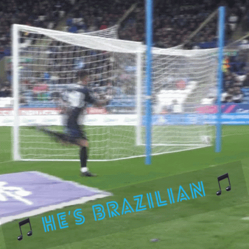 Soccer Player Kicking Ball He's Brazilian GIF