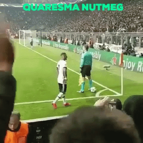 Soccer Player Kicking Ball Quaresma Nutmeg