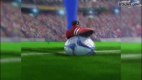 Soccer Player Kicking Ball Sansel.com GIF