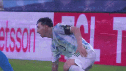 Soccer Player Kneeling By Ettsson Sign GIF