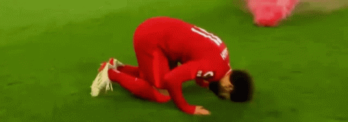 Soccer Player Kneeling Pink Smoke Knee