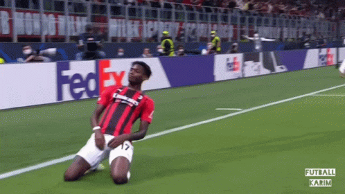 Soccer Player Kneeling With FedEx Ads GIF