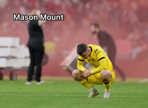 Soccer Player Kneeling With Mason Mount Name GIF