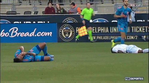 Soccer Player Laying On Field By Bobread.com Ad GIF