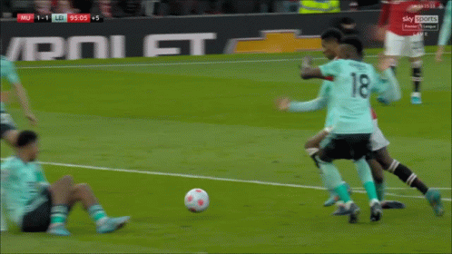 Soccer Player Lying On Field Sky Sports Game GIF