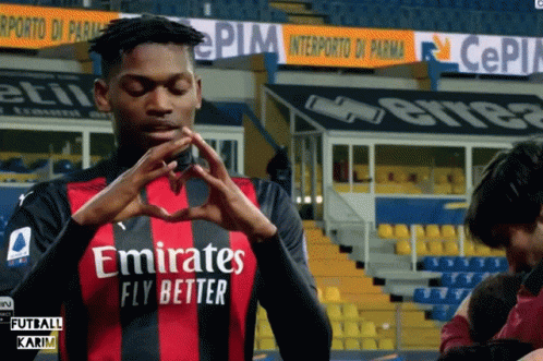 Soccer Player Making Heart Emirates Fly Better Jersey GIF