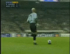 Soccer Player Number 1 Kicking Soccer Ball