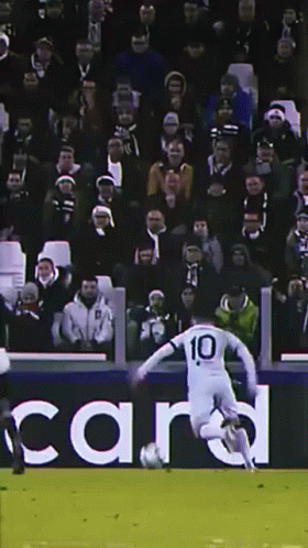 Soccer Player Number 10 Kicking Ball GIF