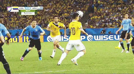 Soccer Player Number 10 Kicking Ball GIF