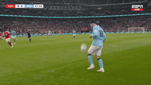 Soccer Player Number 10 Kicking Ball GIF