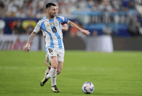 Soccer Player Number 10 Kicking Ball