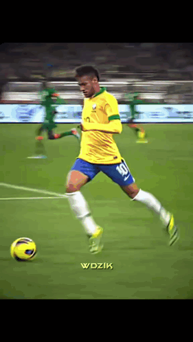 Soccer Player Number 10 Kicking Ball