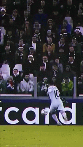 Soccer Player Number 10 Kicking Ball GIF