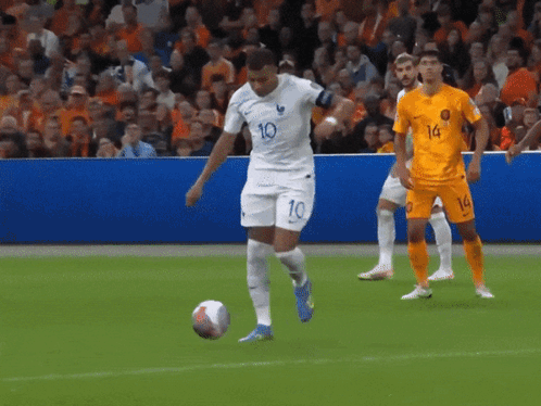Soccer Player Number 10 Kicking Ball
