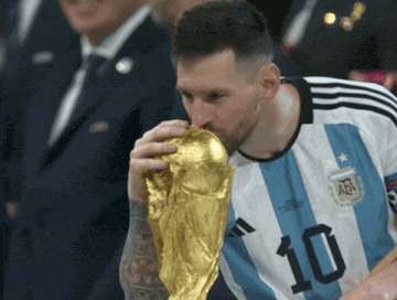 Soccer Player Number 10 Kissing Trophy