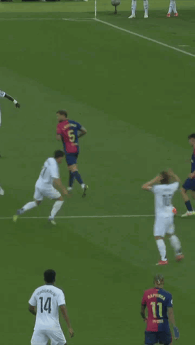 Soccer Player Number 11 Kicking Ball GIF