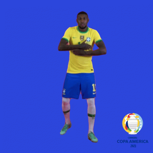 Soccer Player Number 11 on Blue Background