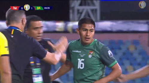 Soccer Player Number 16 Talking To Referee GIF