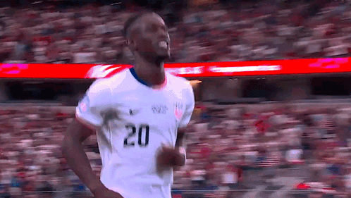 Soccer Player Number 20 Running