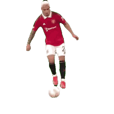 Soccer Player Number 21 Kicking Ball