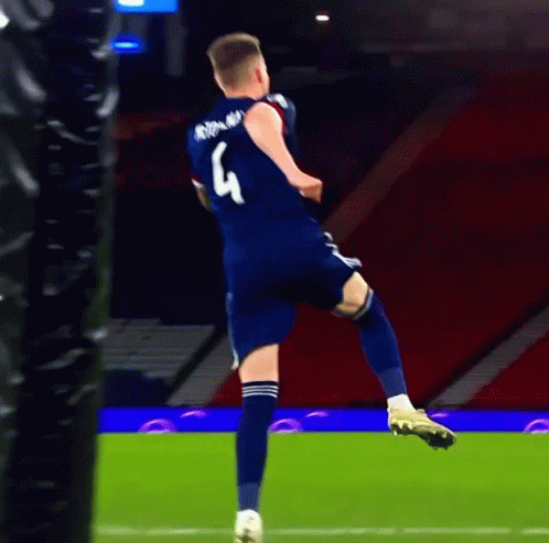 Soccer Player Number 4 Jumping GIF