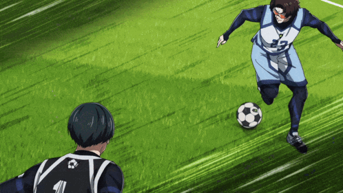 Soccer Player Number 4 Kicking Ball