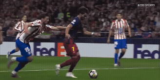 Soccer Player Number 7 Kicking Ball