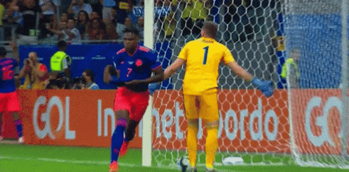 Soccer Player Number 7 Running Towards Goal