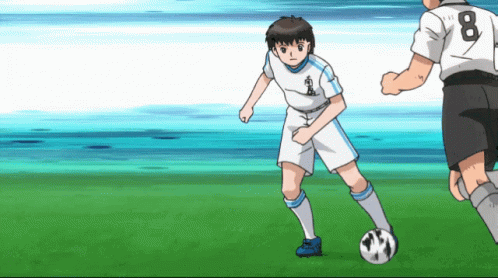 Soccer Player Number 8 Kicking Ball GIF