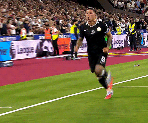 Soccer Player Number 8 Running