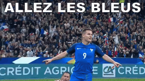 Soccer Player Number 9 Celebrating Goal