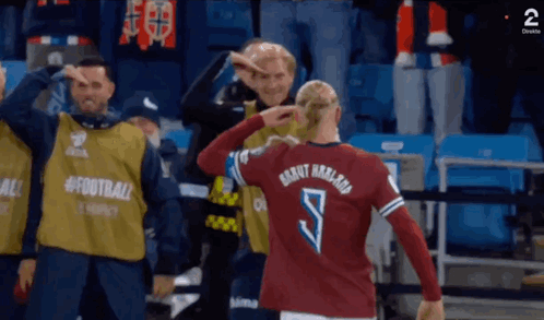 Soccer Player Number 9 GIF