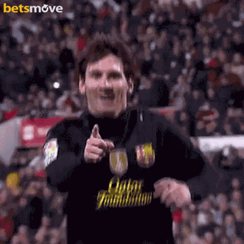 Soccer Player Pointing At Camera With Betsmove Logo GIF