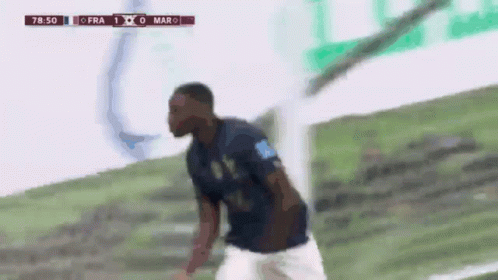 Soccer Player Running Score 1-0
