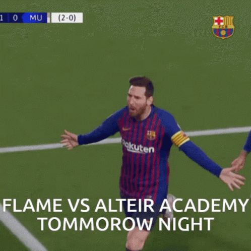 Soccer Player Running With Flame Vs Alteir Academy Tomorrow Night GIF