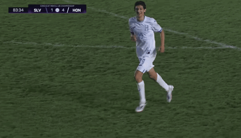 Soccer Player Running With Scoreboard SLV 1 HON