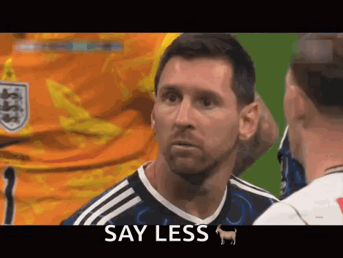 Soccer Player Says Say Less to Another Man